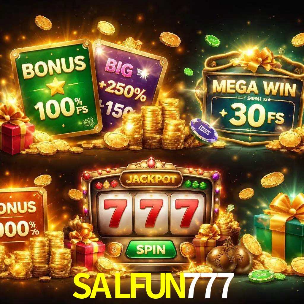 Tipos de bonos SALFUN777 incluyendo recompensas de bienvenida y promociones continuas